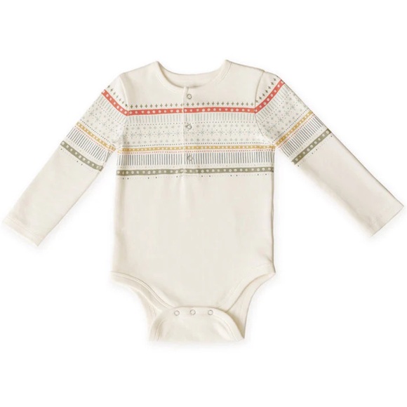 Pehr Baby Henley Faire Isle Onesie - Picture 1 of 4